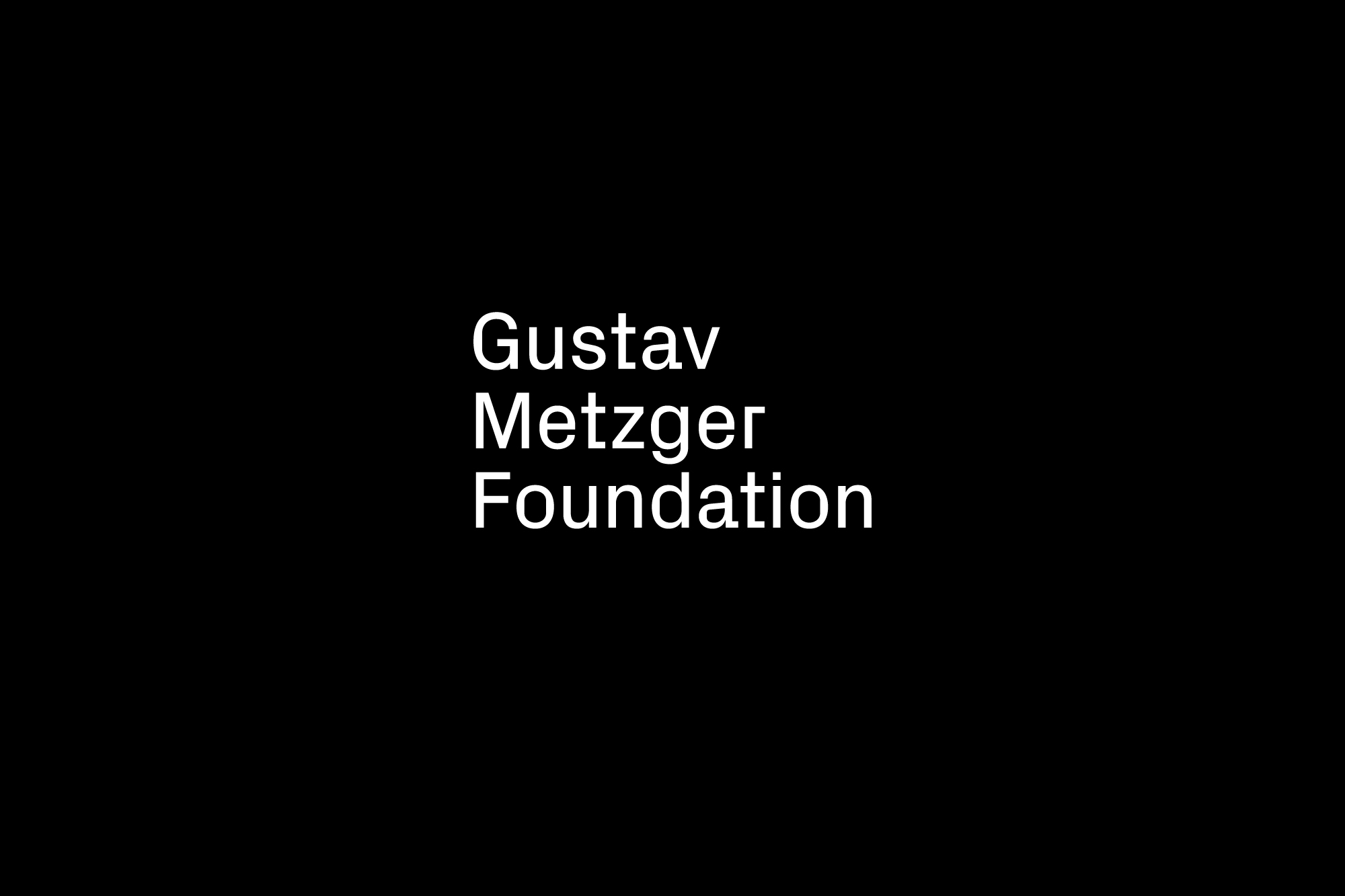 Gustav Metzger Foundation logo